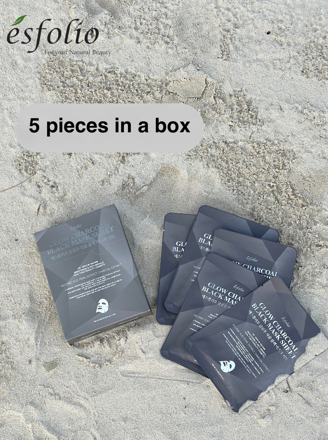 Glow charcoal black mask sheet