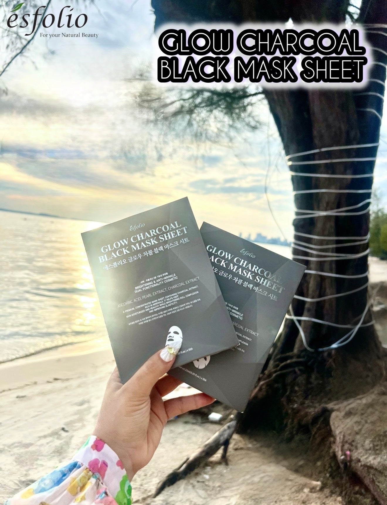 Glow charcoal black mask sheet